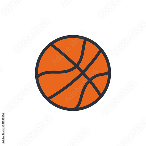 Basketball icon flat vector illustration © Kusdarti