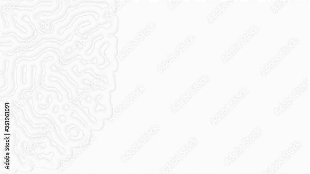 Fototapeta premium White Organic Pattern Based on Reaction-Diffuision Formula - 3D Rendering
