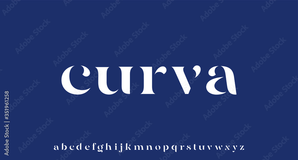 CURVA, elegant luxury and glamour font beautiful alphabet vector CURVA, elegant luxury and glamour font beautiful alphabet vector