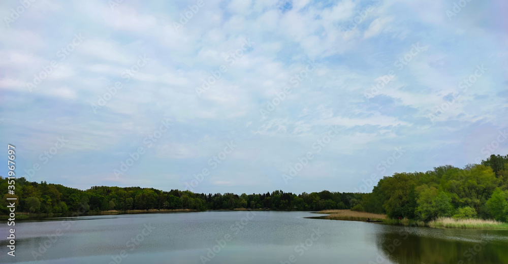 Perfect lake landscape in the spring season Perfect lake landscape in the spring season