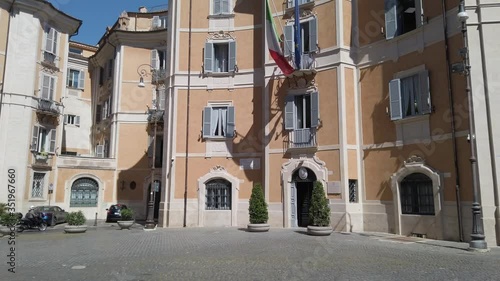 The beautiful Piazza Sant'Ignazio (Saint Ignatius Square) in Rome, Italy. photo