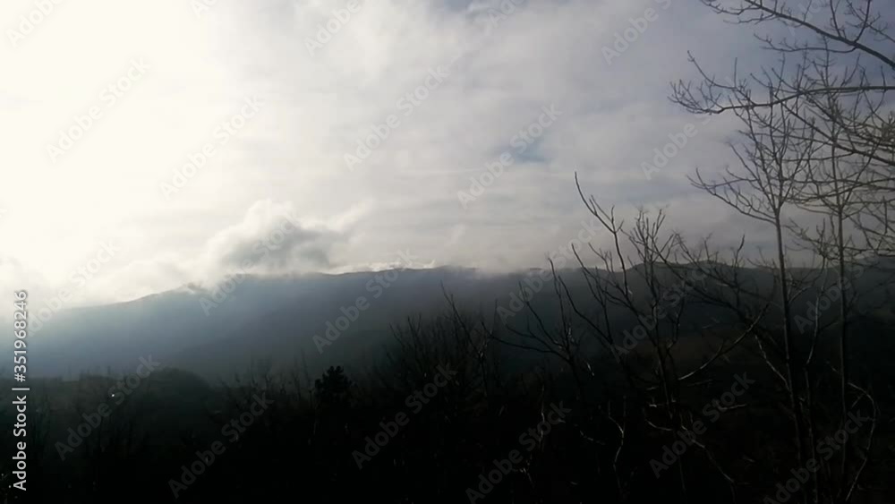 moving clouds in the mountains moving clouds in the mountains