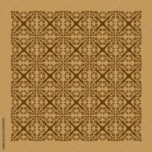 Gothic seamless pattern. Geometrical royal elements in a medieval style. Ornament for a tiles and mosaics.