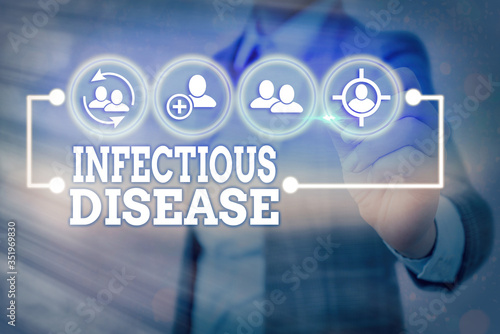 Foto Writing note showing Infectious Disease