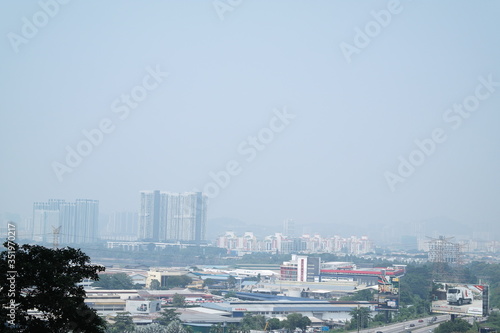 Photography High angle view of the city of kuala lumpur