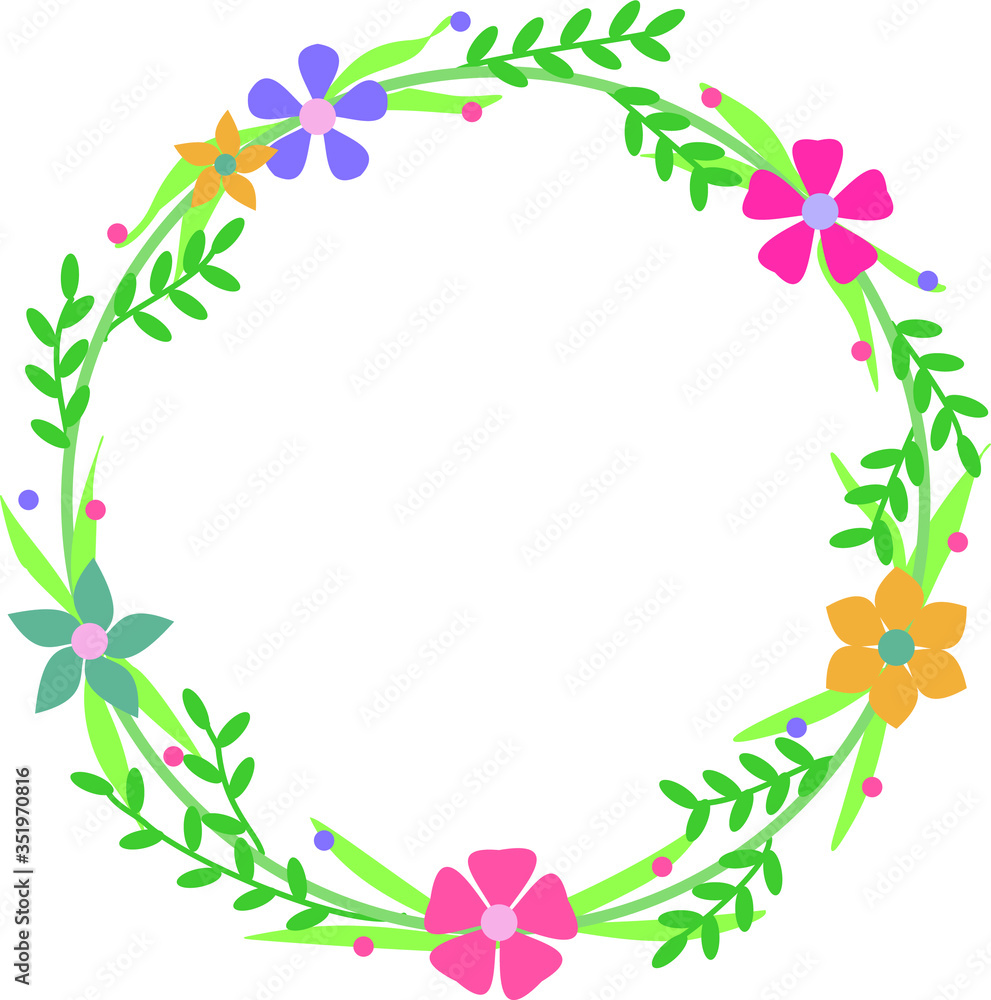 Obraz premium wreath of flowers
