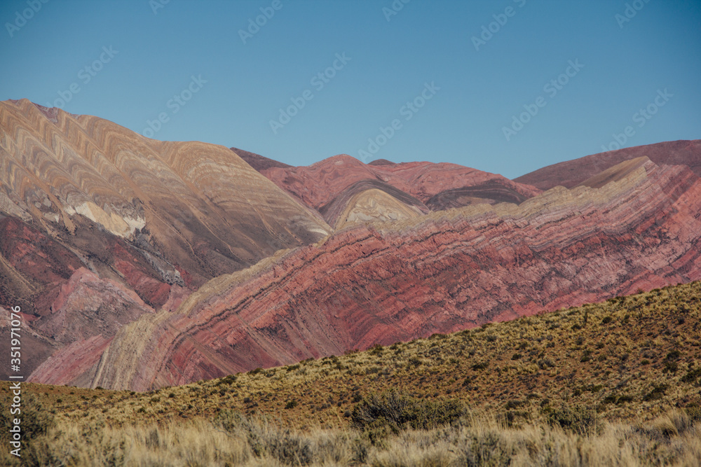 Naklejka premium colored mountains. Hornocal