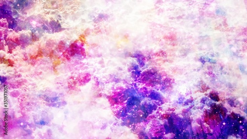 Mystical Purple Abstract Clouds with Fast Turbulent Particles - Abstract Background Texture