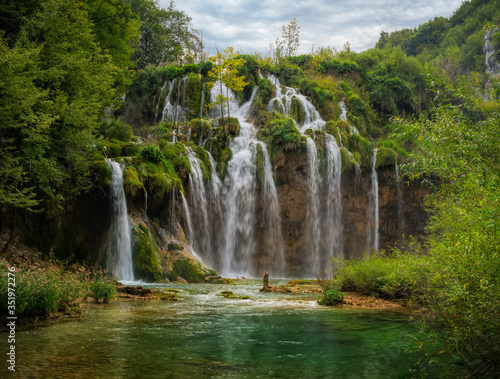 Boats in the national park Plitvice  Croatia