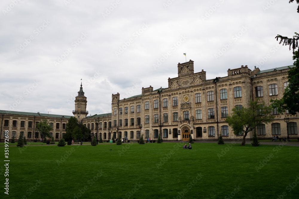 Old historical europian  buildings in the city