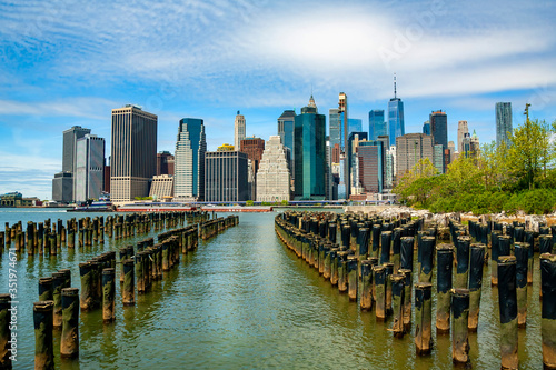 New York City skyline from Brooklyn Bridge Park