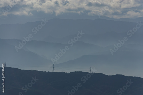 Beautiful rural mountain lanscape of Yangmingshan National Park photo