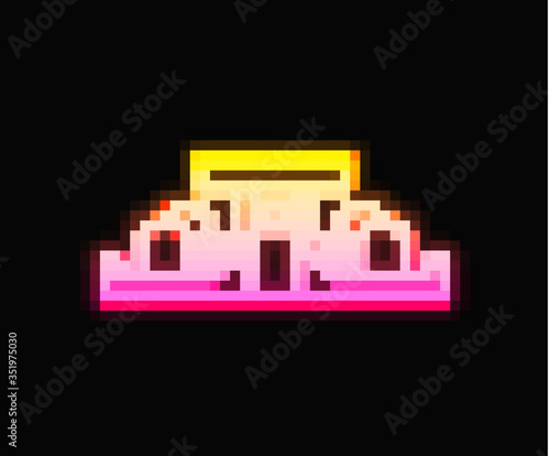 Glowing neon line Formula 1 racing car icon isolated on black background. Vector Illustration