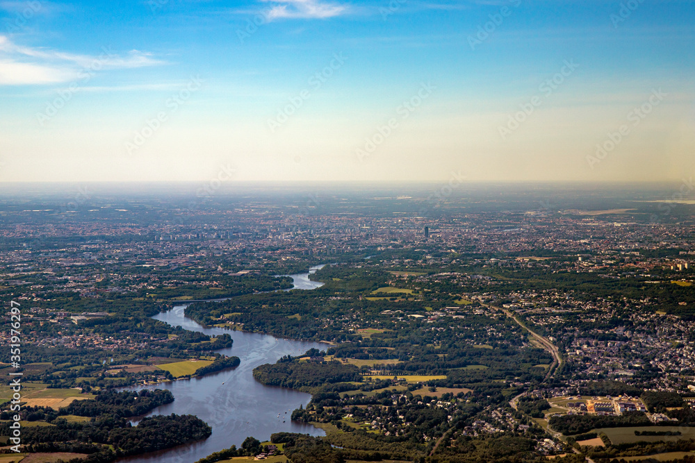 Loire valley river in Nantes region of France Loire valley river in Nantes region of France