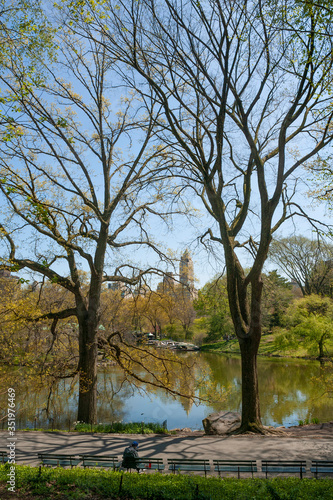Obraz na płótnie Central Park at spring. Manhattan w salonie