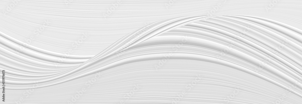 White background 3 d with elements of waves in a fantastic abstract design, the texture of the lines in a modern style for wallpaper. Light gray template for wedding ceremony or business presentation. White background 3 d with elements of waves in a fantastic abstract design, the texture of the lines in a modern style for wallpaper. Light gray template for wedding ceremony or business presentation.