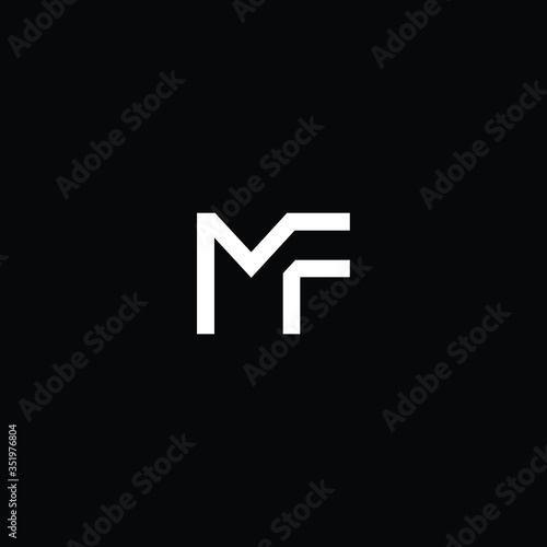 Professional Innovative Initial MF logo and FM logo. Letter MF FM Minimal elegant Monogram. Premium Business Artistic Alphabet symbol and sign photo