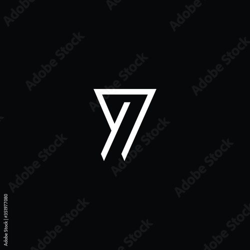 Professional Innovative Initial VY logo and YV logo. Letter VY YV Minimal elegant Monogram. Premium Business Artistic Alphabet symbol and sign