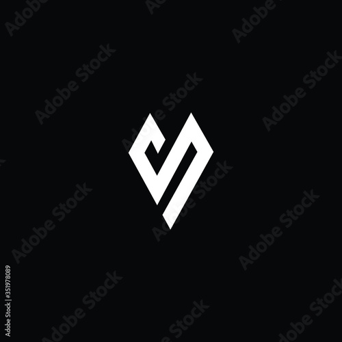 Professional Innovative Initial MV logo and VM logo. Letter MS SM Minimal elegant Monogram. Premium Business Artistic Alphabet symbol and sign