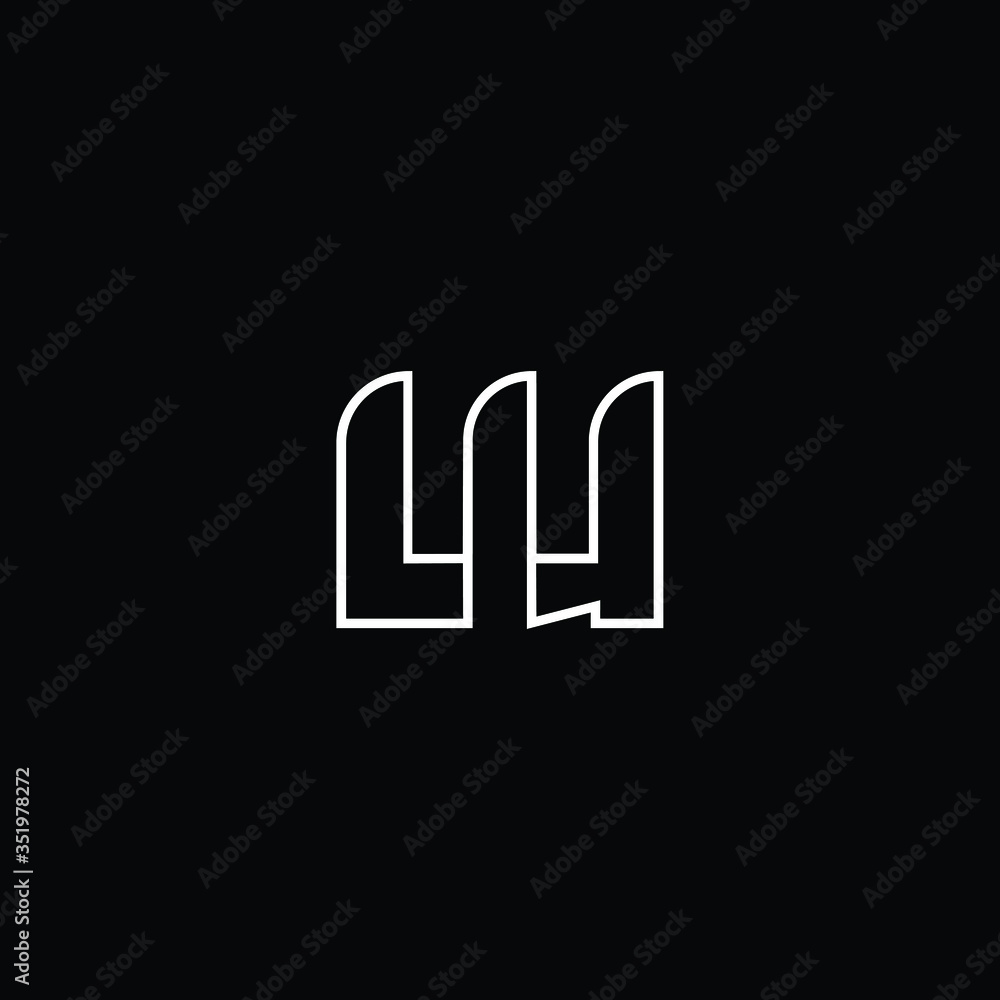 Professional Innovative Initial W logo and WW logo. Letter WU UW Minimal elegant Monogram. Premium Business Artistic Alphabet symbol and sign Professional Innovative Initial W logo and WW logo. Letter WU UW Minimal elegant Monogram. Premium Business Artistic Alphabet symbol and sign