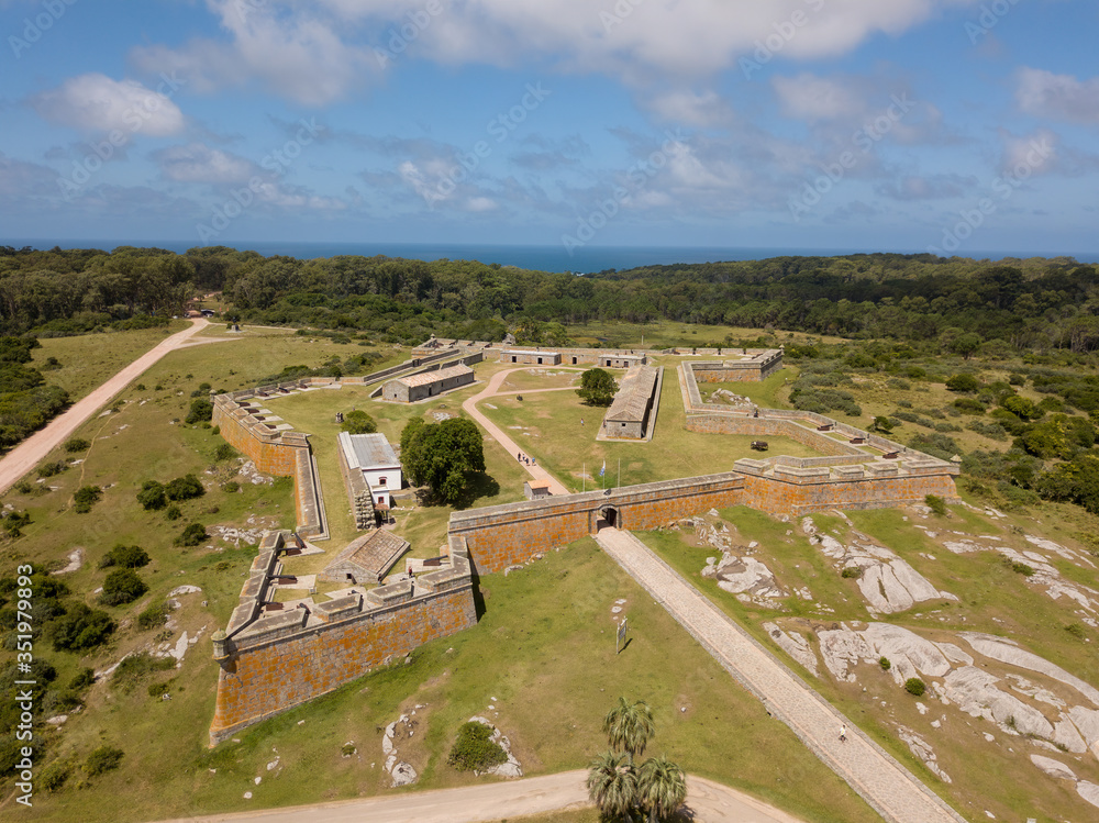 Fortress of Santa Teresa. Vista Aerea, located in Rocha, Uruguay.
