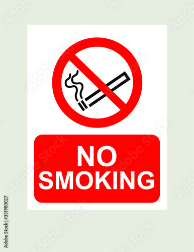 No Smoking Red Vector Sign