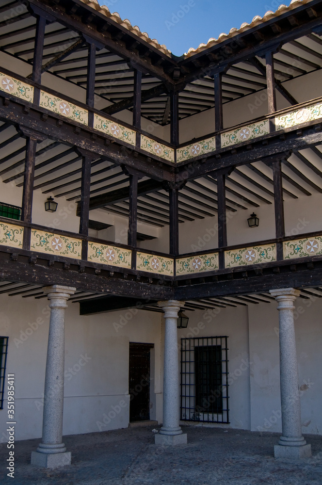 Gallery of Mayor Square from Tembleque, La Mancha, Spain Gallery of Mayor Square from Tembleque, La Mancha, Spain