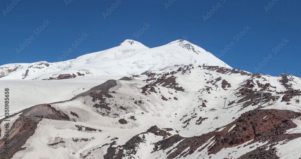 Elbrus mountain peaks