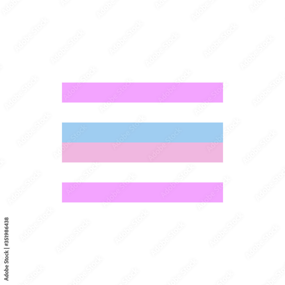 Bigender flag symbol vector icon. LGBT symbol Isolated on white background Bigender flag symbol vector icon. LGBT symbol Isolated on white background