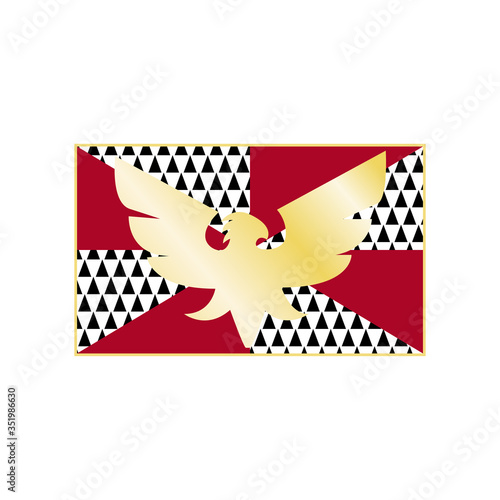 Feather pride flag symbol vector icon. LGBT symbol Isolated on white background