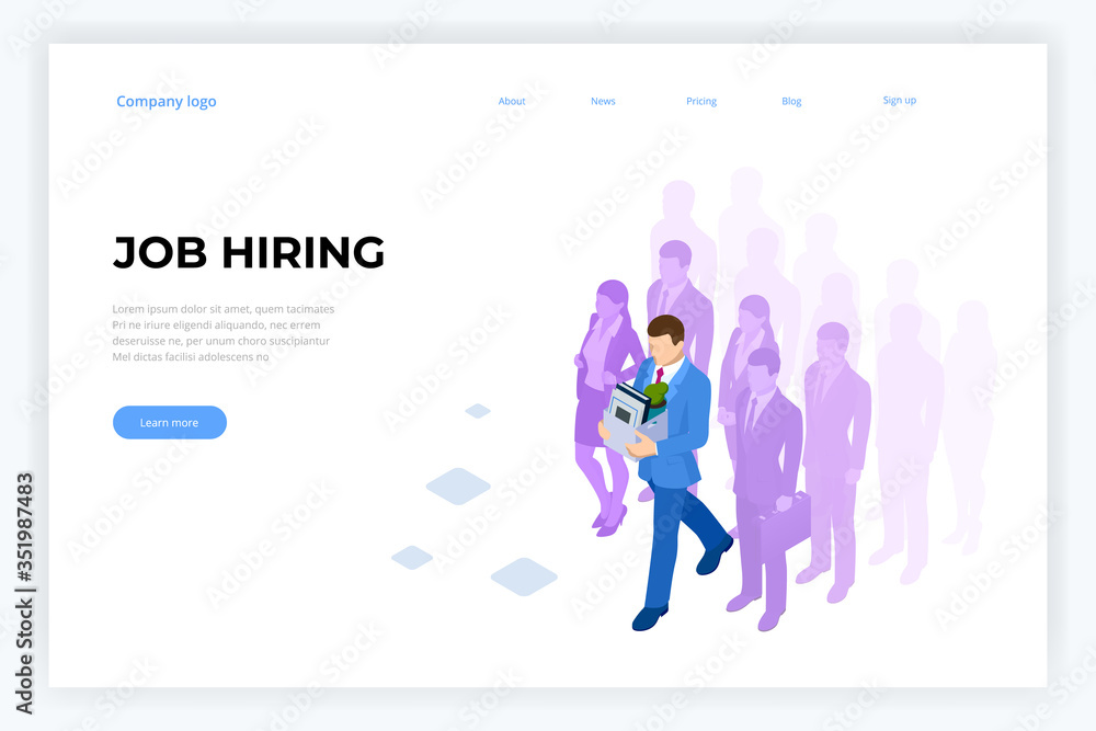 Isometric hiring and recruitment, job candidates and job centre concept. Job interview, recruitment agency. HR job seeking. Isometric hiring and recruitment, job candidates and job centre concept. Job interview, recruitment agency. HR job seeking.