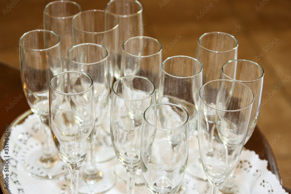 champagne glasses on the table champagne glasses on the table