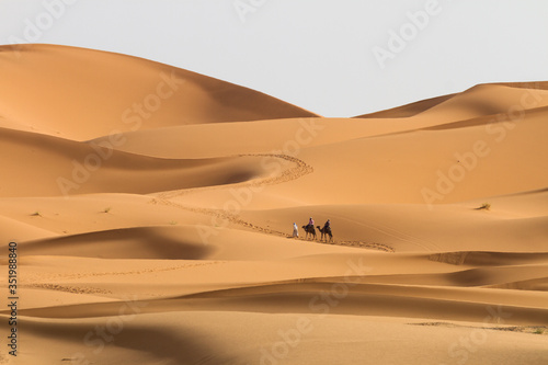 sand dunes in the sahara desert morocco