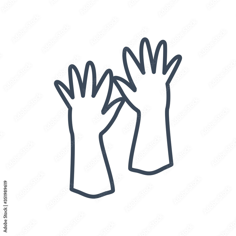 Obraz premium Pair of gloves line style icon vector design