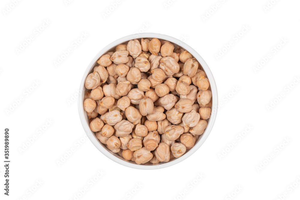 Chickpeas in White Bowl Chickpeas in White Bowl