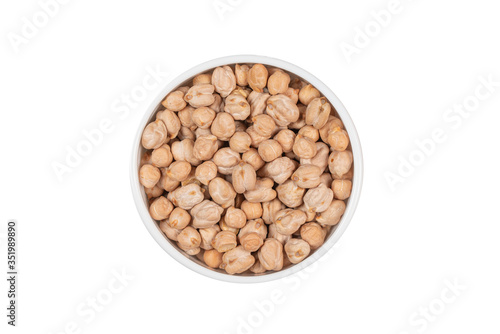 Chickpeas in White Bowl