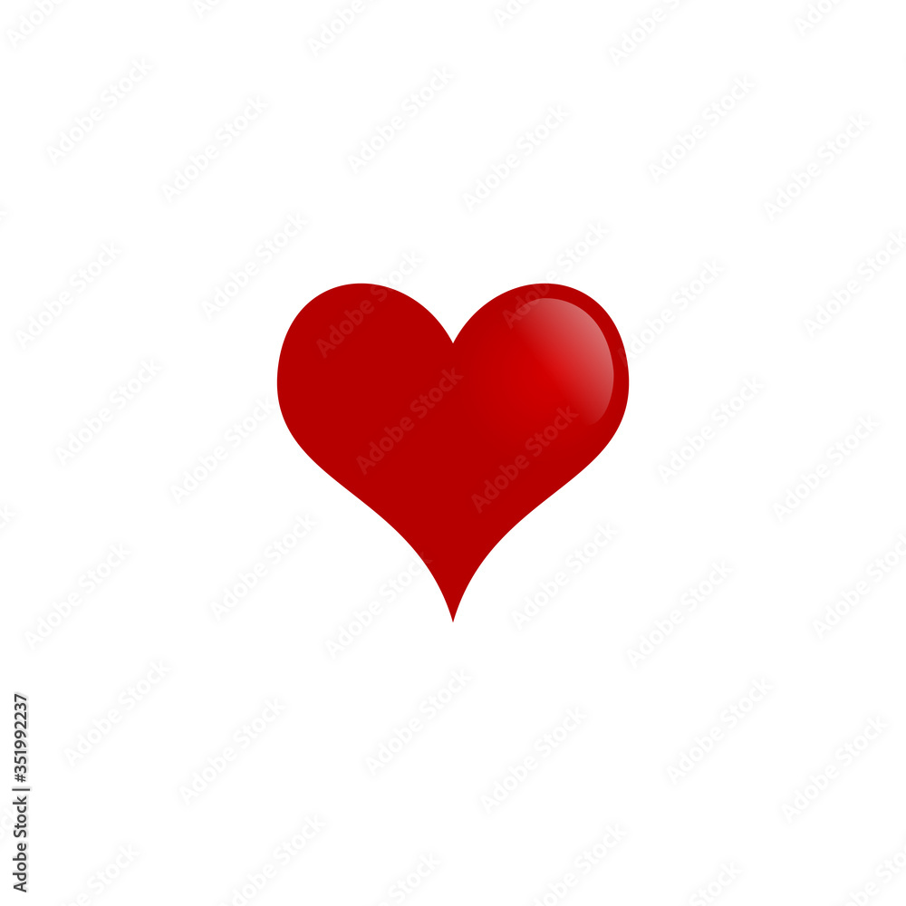Heart Icon,Symbol of Love and Valentine Day's.Flat Icon Collection