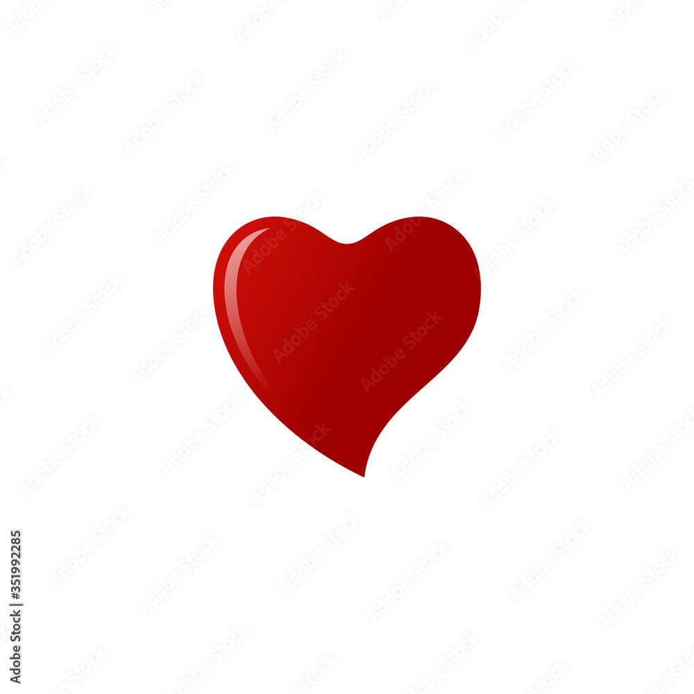 Heart Icon,Symbol of Love and Valentine Day's.Flat Icon Collection