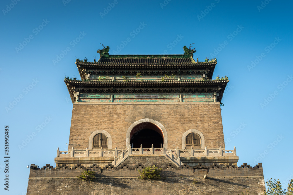 Bell Tower in Beijing, China, built in 1272 during the Yuan dynasty