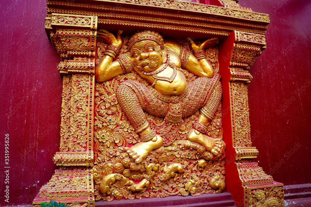 Fototapeta premium A beautiful view of Wat Sri Suphan, the Silver Temple at Chiang Mai, Thailand.