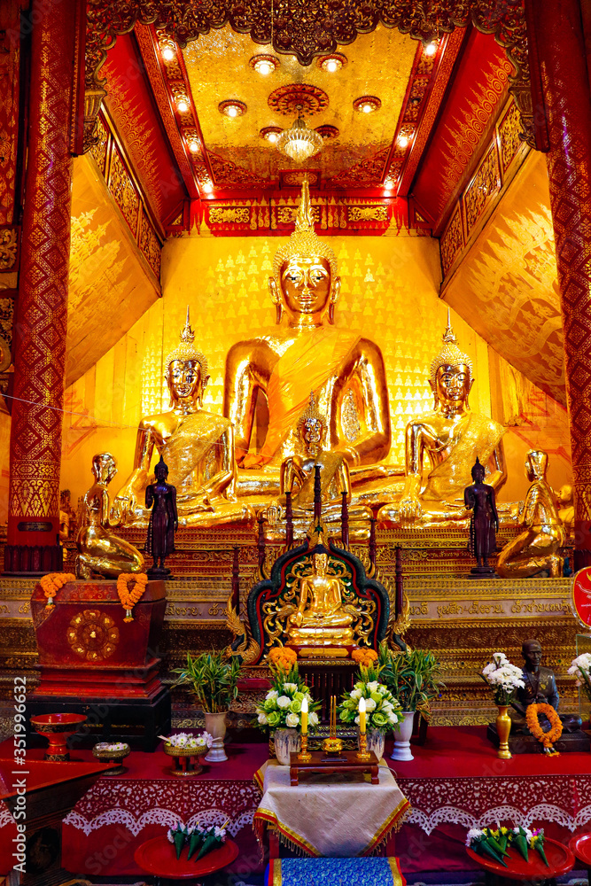 A view of buddhist temple Wat Sri Suphan at Chiang Mai, Thailand.