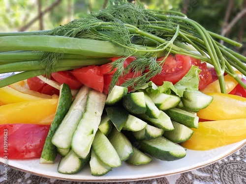 fresh vegetables on the market