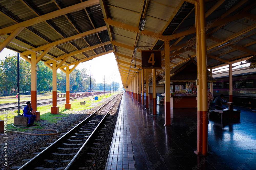 A beautiful view  of Railway Station at Chiang Mai, Thailand.