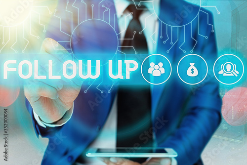 Картината върху платно Word writing text Follow Up