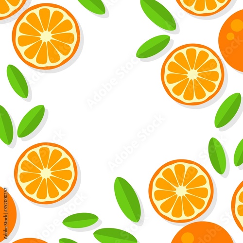 Orange background. Orange tangerine grapefruit lemon lime on a white background. Vector illustration of summer fruits and citrus. Citrus icons and silhouettes. Cute painted oranges. Tropical fruits