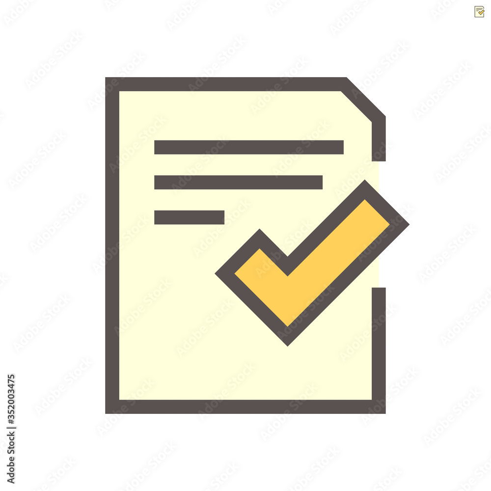 Approve document vector icon set design, 48X48 pixel perfect and editable stroke. Approve document vector icon set design, 48X48 pixel perfect and editable stroke.