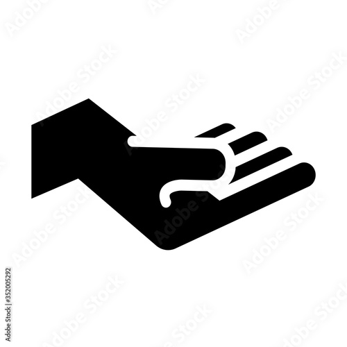 hand receiving line style icon