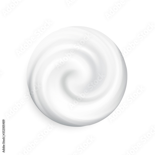 Cosmetic Cream Creme Smear Isolated on Background. Can be used separately. Vector.