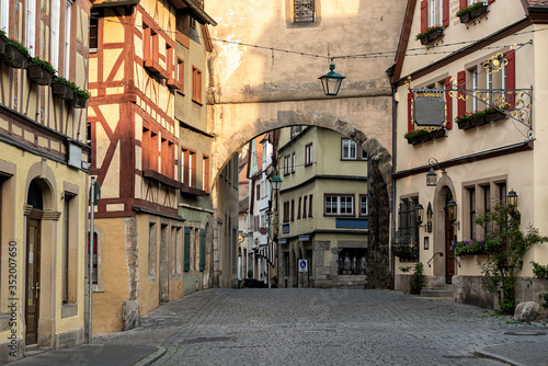 Medieval old street in Rothenburg ob der Tauber © Vaceslav Romanov