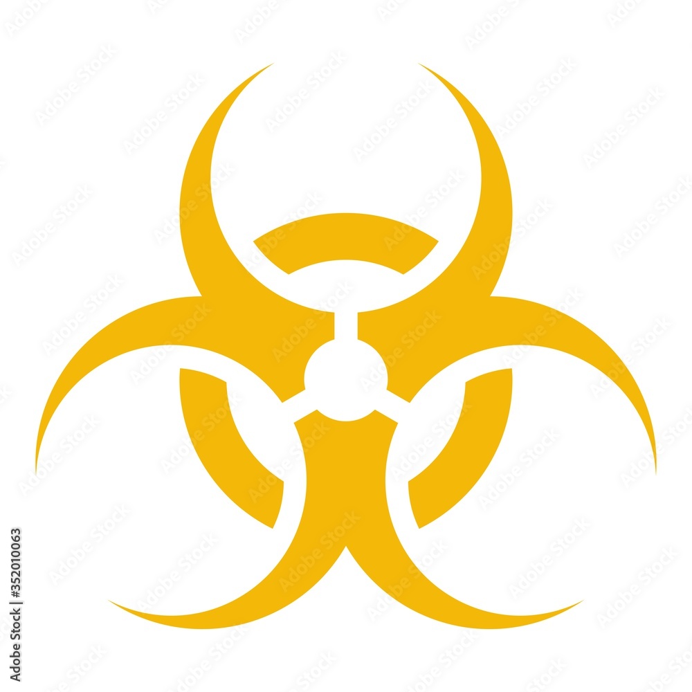 Biohazard warning symbol Medicaments Poison vector icon flat isolated Biohazard warning symbol Medicaments Poison vector icon flat isolated